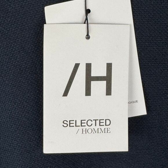 SELECTED / HOMME LONG SLEEVE KNIT CREWNECK SHIRT IN DARK SAPPHIRE NWT MEN'S XL - Picture 14 of 15